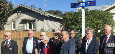 075 Gunn Street Whanganui commemoration gathering at the launch of Whanganui Streets