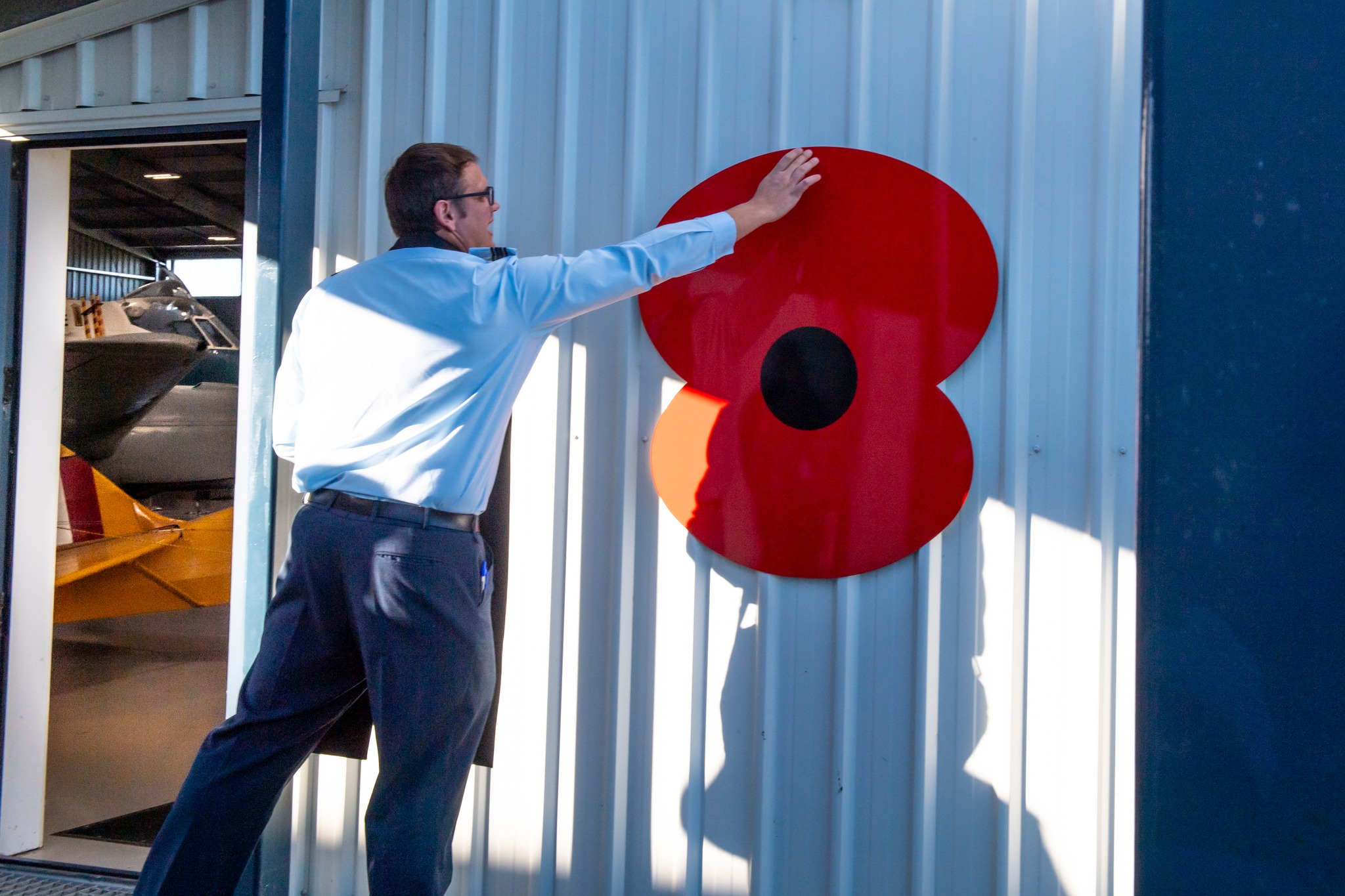 Chap Samuel Schuurman dedicating Poppy