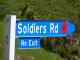 040 Soldiers Road Akitio Sign