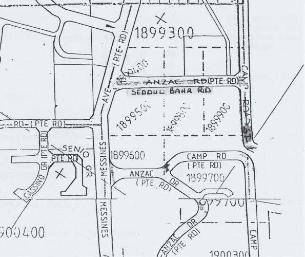 027 Seddul Bahr Road Upper Hutt Map 1989 of Trentham Camp