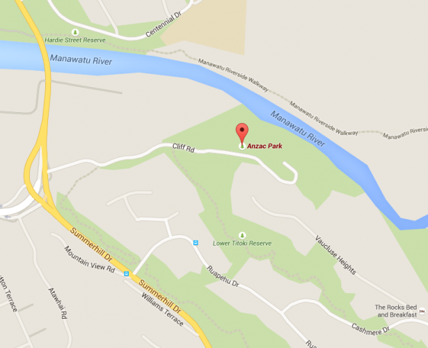 035 ANZAC Park Palmerston North Map of ANZAC Park 2017