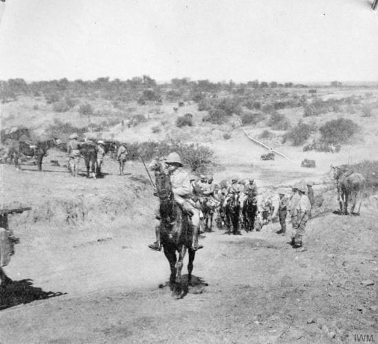 056 Roberts St Hastings Roberts riding with his escort through the valley of the Zand River