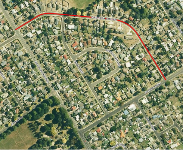 057 Cunningham Cres Hastings Map extract from Hastings District Councils GIS system