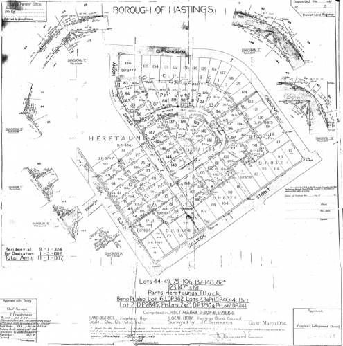 057 Cunningham Cres Hastings plan shows part of Cunningham Cres