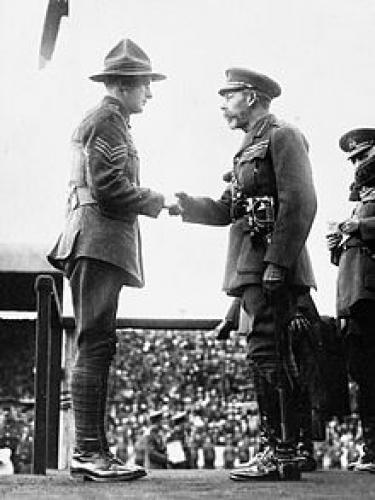 069 Frickleton Street Napier being invested with the Victoria Cross by King George V