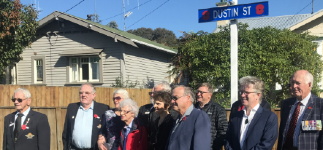 075 Gunn Street Whanganui commemoration gathering at the launch of Whanganui Streets2