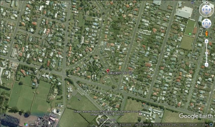 083 Laurent VC Street Hawera Location Map