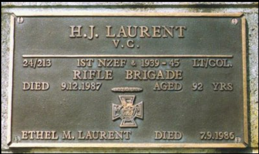 083 Laurent VC Street Hawera Returned Servicemens Section Hawera Cemetery South Taranaki