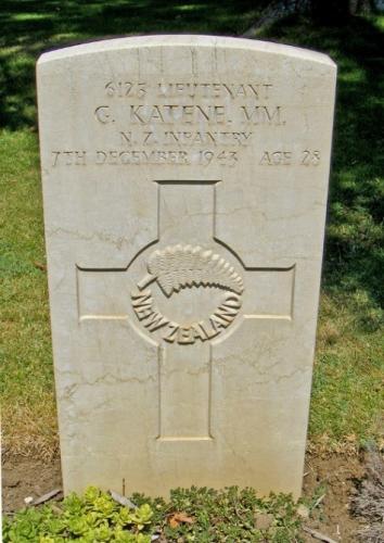 094 Katene Street Palmerston North Lieutenant George Katenes grave in the Moro River Cemetery.