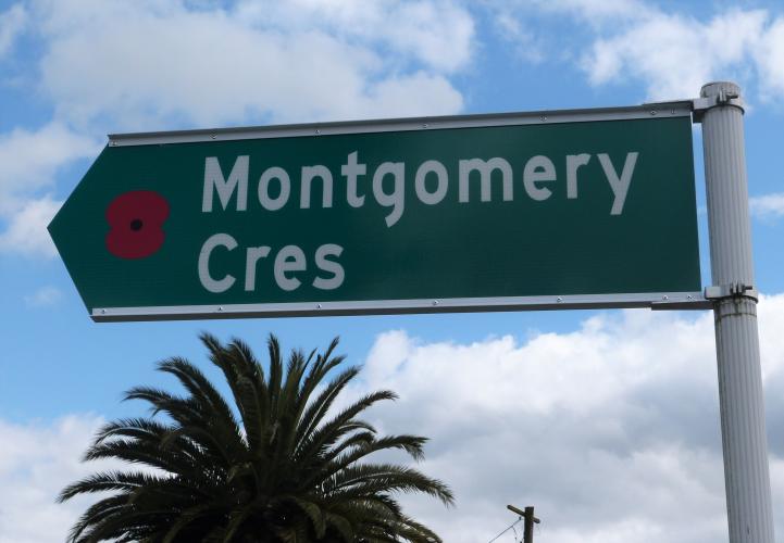 105 Montgomery Crescent Upper Hutt new street sign 2019