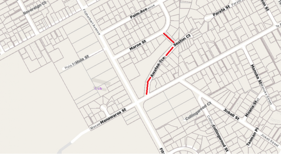 127 Awatea Terrace Palmerston North location map 2018