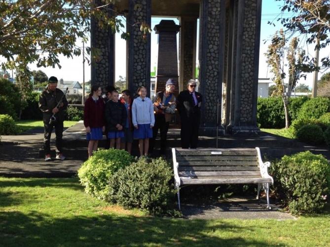 133 War Memorial Featherston Dick Smith opens the ceremony with a Karakia