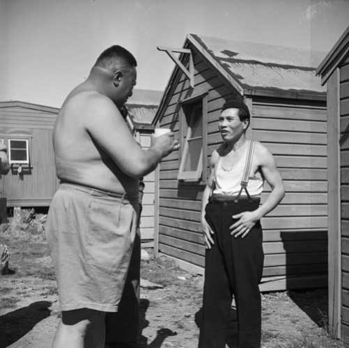 135 Remembrance Garden Featherston A Japanese POW and a Guard at Featherston POW Camp