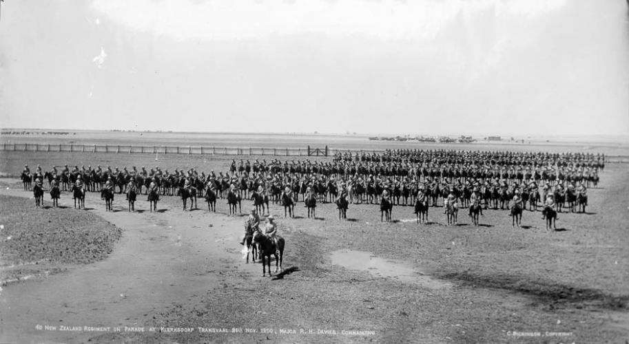 149 Pretoria Street Lower Hutt Fourth Contingent on parade in South Africa