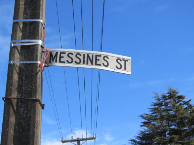 184 Messines Street Leeston street sign