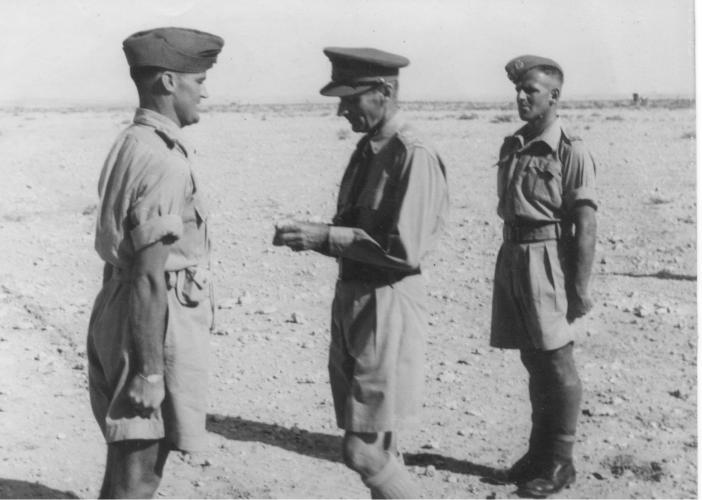 191 Elliott St Taradale Keith Elliott has just been awarded the ribbon to his VC by Lt Gen Montgomery