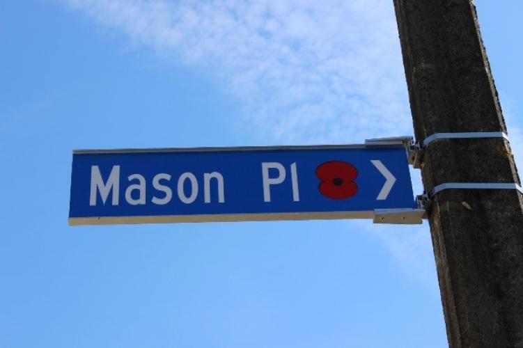 243 Mason Place Richmond new street sign 2020