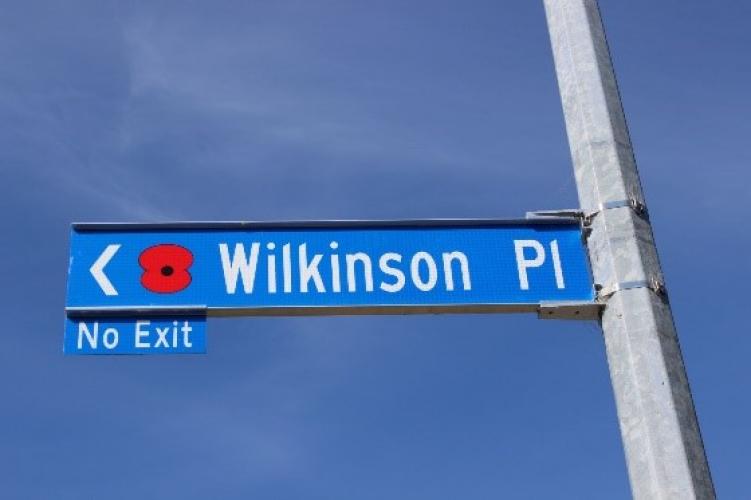 247 Wilkinson Place Richmond new street sign 2019