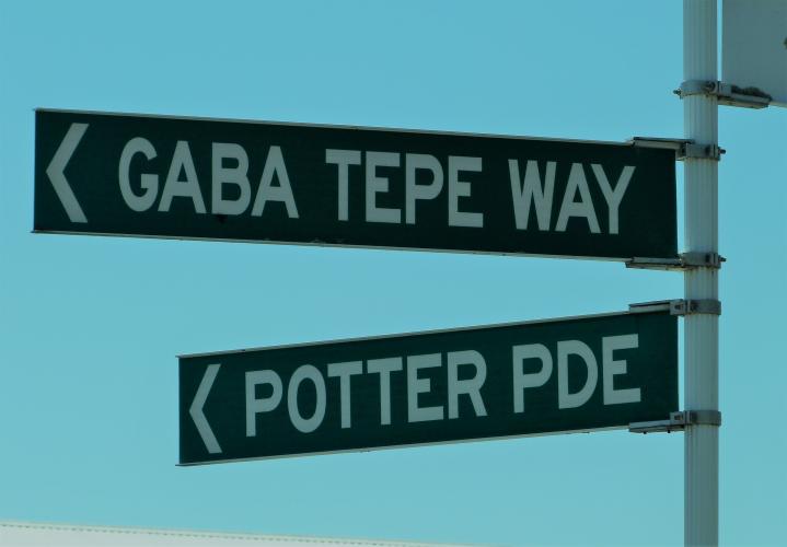 291 Gaba Tepe Way TMC Upper Hutt street sign 2018