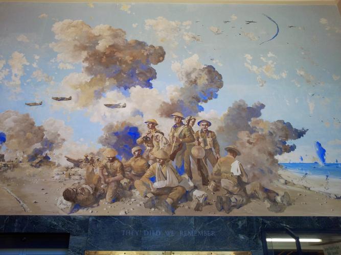 Hastings War Memorial Mural by Peter McIntyre