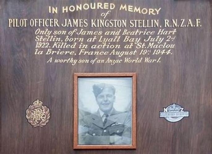 PO James Kingston Stellin Memorial at Kilbirnie RSA