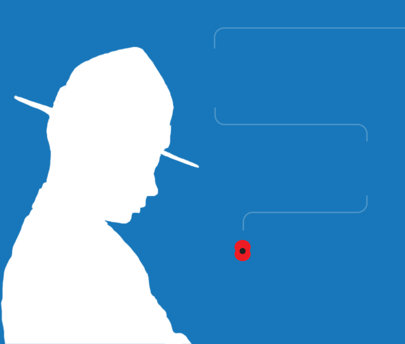 Silhouette of soldier